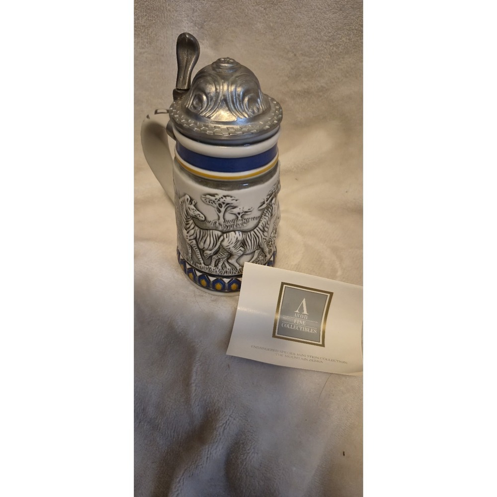 Avon Endangered Species Mountain Zebra Mini Beer Stein 1992 Brazil‎